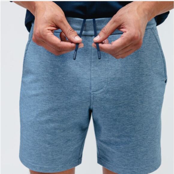 MINISTRY OF SUPPLY Men's Fusion Terry Shorts XXL Blue Pull On Lightweight NWT - Picture 2 of 9